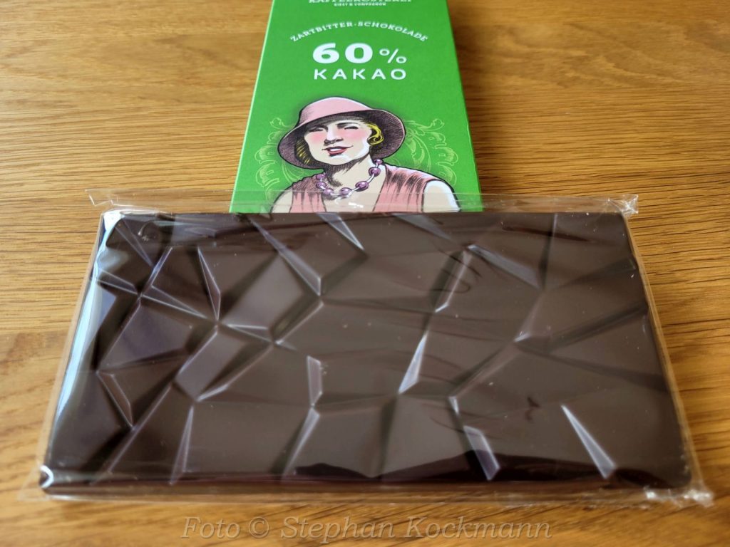 Dunkle Schokolade mit 60% Kakao-Anteil.