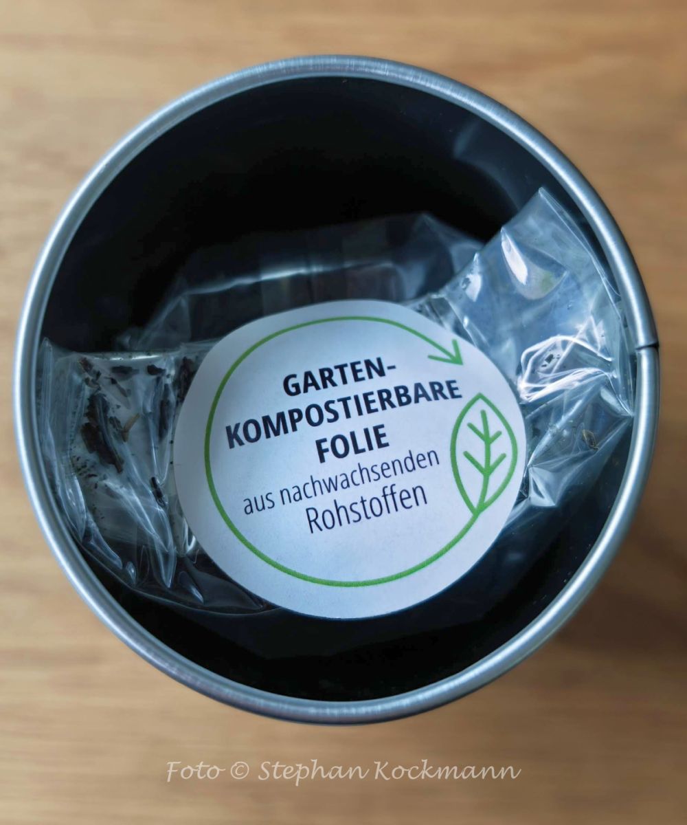 3 Tee-"Geheimtipps" von tea exclusive Garten-kompostierbare Folie aus nachwachsenden Rohstoffen.