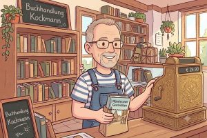 Buch-, Musik- und Medien-Suche (Bild erstellt mit AI/KI-Unterstützung)